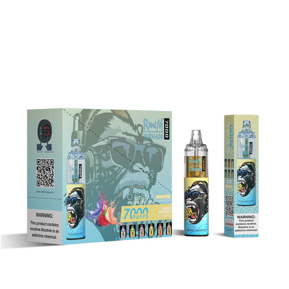 RAndM Tornado 7000 Caladas Vape Desechable (Caja de 10)