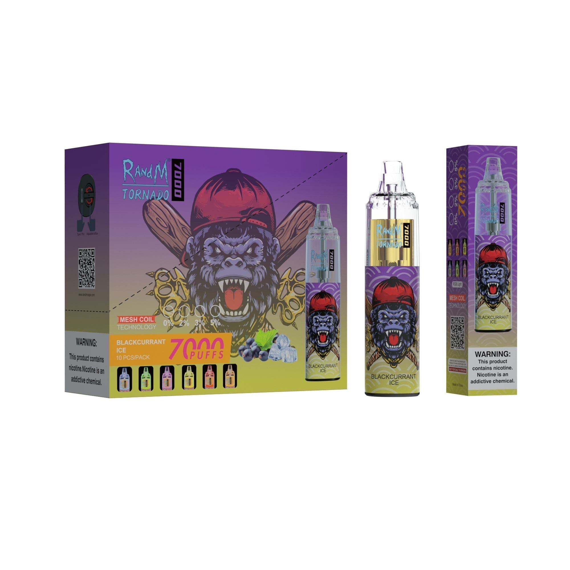 RAndM Tornado 7000 Caladas Vape Desechable (Caja de 10)