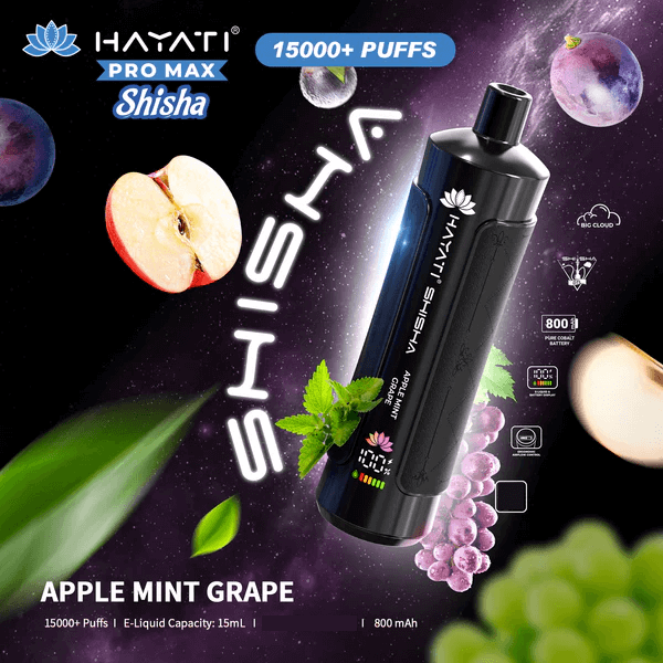 Hayati Shisha 15000 Caladas Vape Desechable (Caja de 10)