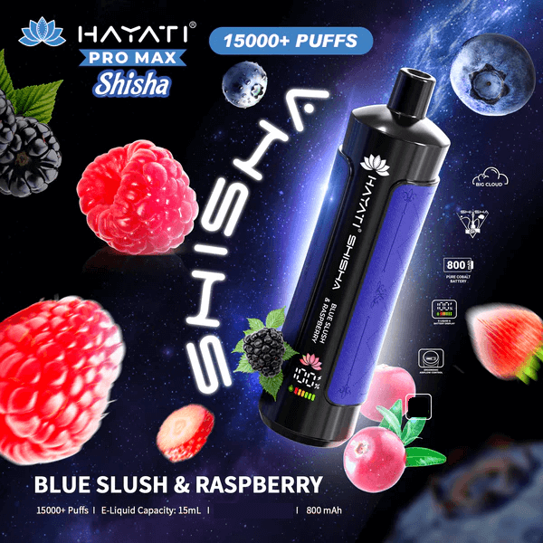 Hayati Shisha 15000 Caladas Vape Desechable (Caja de 10)