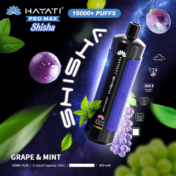 Hayati Shisha 15000 Caladas Vape Desechable (Caja de 10)