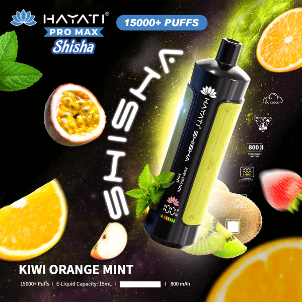 Hayati Shisha 15000 Caladas Vape Desechable (Caja de 10)