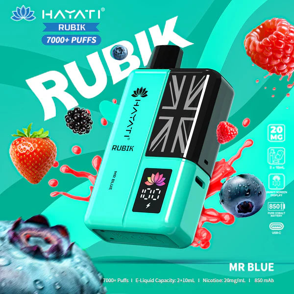 Hayati Rubik 7000 Puffs Disposable Vape (Box of 10)