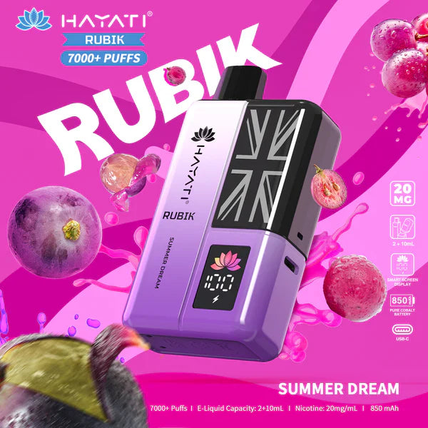 Hayati Rubik 7000 Puffs Disposable Vape (Box of 10)