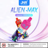 JNR Alien Max 18000 Caladas Vape Desechable (Caja de 10)