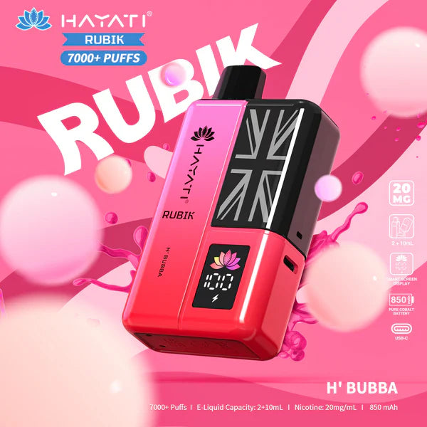 Hayati Rubik 7000 Puffs Disposable Vape (Box of 10)