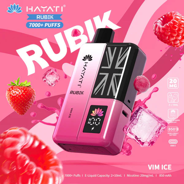 Hayati Rubik 7000 Puffs Disposable Vape (Box of 10)