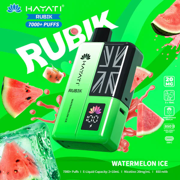 Hayati Rubik 7000 Puffs Disposable Vape (Box of 10)