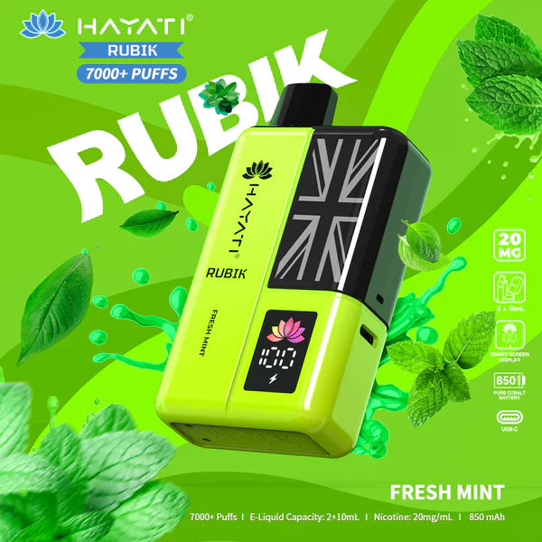 Hayati Rubik 7000 Puffs Disposable Vape (Box of 10)