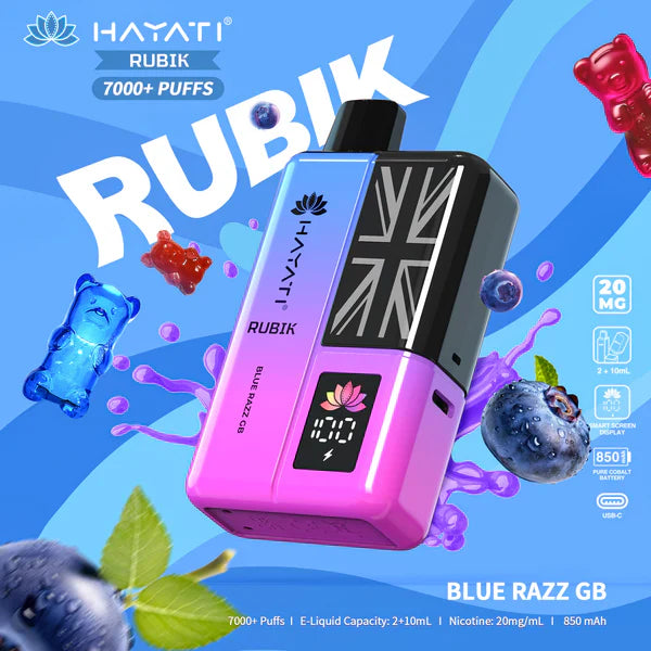 Hayati Rubik 7000 Puffs Disposable Vape (Box of 10)