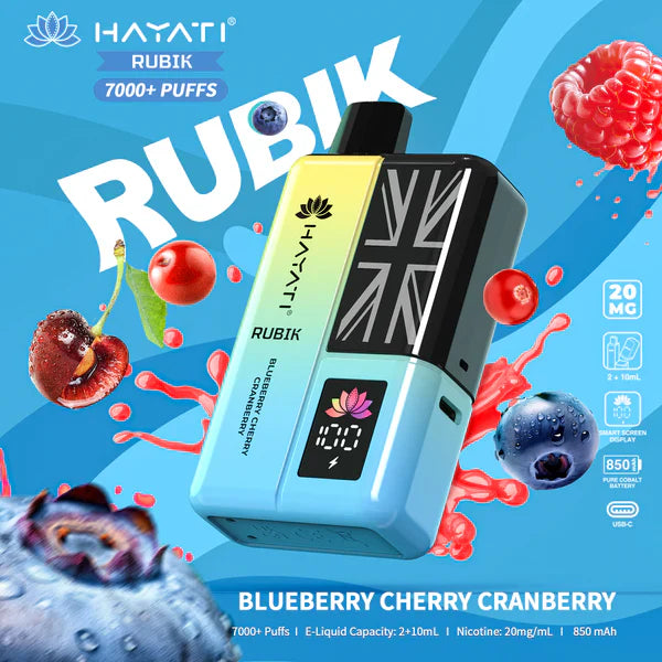 Hayati Rubik 7000 Puffs Disposable Vape (Box of 10)